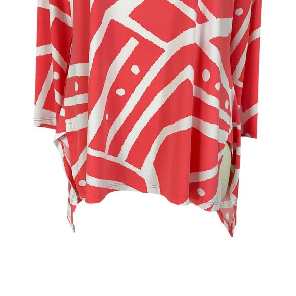 NWT Clara Sun Woo Abstract Stripes + Dots Tunic Parachute Hem Resortwear Top-M - Picture 4 of 14